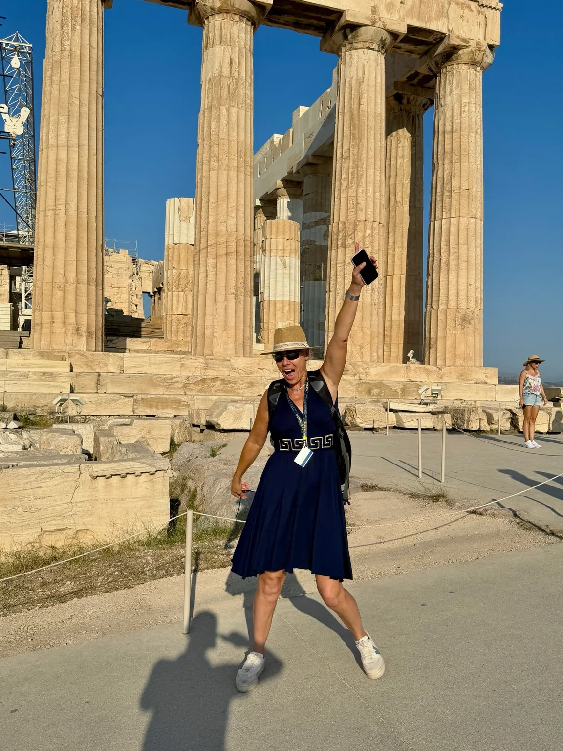 Stéphanie à l’Acropole